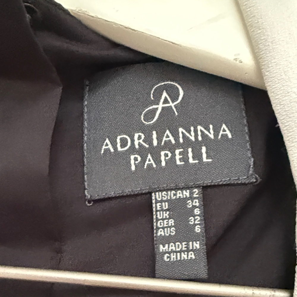 Adrianna Papell Dress Size 2 Style 012253060 Black and White Geometric - Picture 3 of 3
